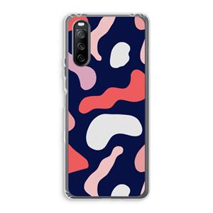CaseCompany Memphis Shapes Pink: Sony Xperia 10 III Transparant Hoesje
