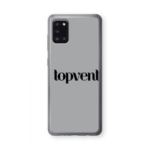 CaseCompany Topvent Grijs Zwart: Samsung Galaxy A31 Transparant Hoesje