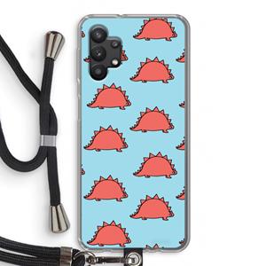 CaseCompany Dinosawrr: Samsung Galaxy A32 5G Transparant Hoesje met koord