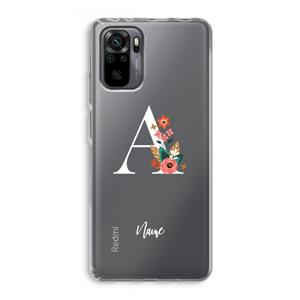 CaseCompany Pink Bouquet: Xiaomi Redmi Note 10 Pro Transparant Hoesje
