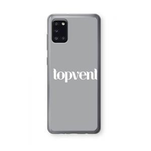 CaseCompany Topvent Grijs Wit: Samsung Galaxy A31 Transparant Hoesje