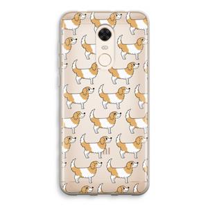 CaseCompany Doggy: Xiaomi Redmi 5 Transparant Hoesje