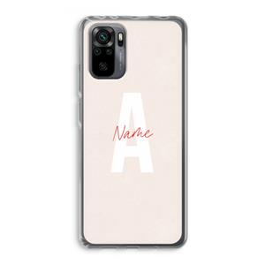 CaseCompany Strawberry Milkshake: Xiaomi Redmi Note 10 Pro Transparant Hoesje