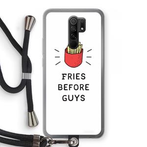CaseCompany Fries before guys: Xiaomi Redmi 9 Transparant Hoesje met koord