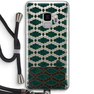CaseCompany Moroccan tiles: Samsung Galaxy S9 Transparant Hoesje met koord