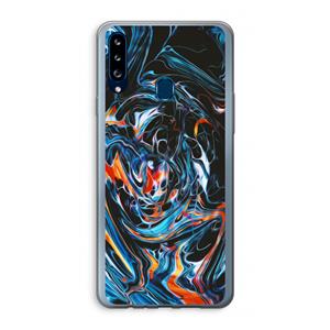 CaseCompany Black Unicorn: Samsung Galaxy A20s Transparant Hoesje