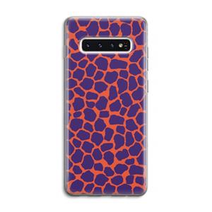 CaseCompany Purple Giraffe: Samsung Galaxy S10 4G Transparant Hoesje