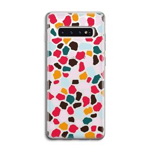 CaseCompany Colored Giraffe: Samsung Galaxy S10 4G Transparant Hoesje