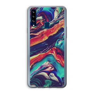 CaseCompany Chameleon Sun: Samsung Galaxy A20s Transparant Hoesje