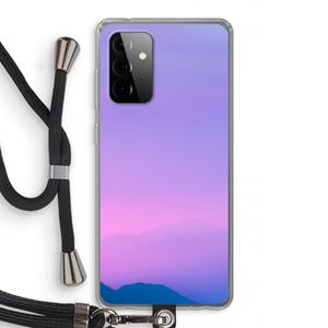 CaseCompany Sunset pastel: Samsung Galaxy A72 5G Transparant Hoesje met koord