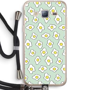 CaseCompany Spiegeleitjes: Samsung Galaxy J3 (2016) Transparant Hoesje met koord