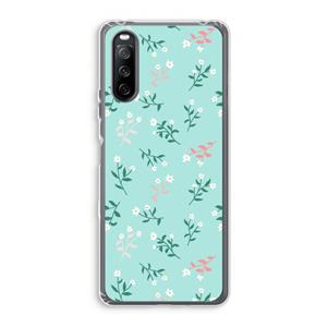 CaseCompany Small white flowers: Sony Xperia 10 III Transparant Hoesje