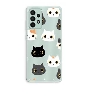 CaseCompany Katten: Samsung Galaxy A52s 5G Transparant Hoesje