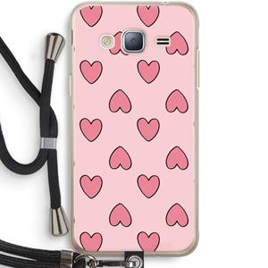 CaseCompany Ondersteboven verliefd: Samsung Galaxy J3 (2016) Transparant Hoesje met koord