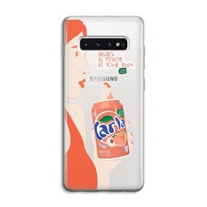 CaseCompany Peach please!: Samsung Galaxy S10 4G Transparant Hoesje