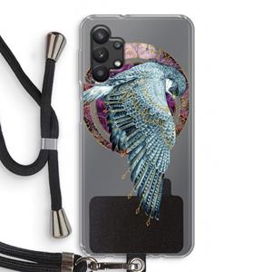 CaseCompany Golden Falcon: Samsung Galaxy A32 5G Transparant Hoesje met koord