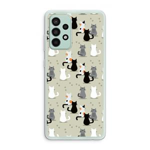 CaseCompany Katten: Samsung Galaxy A52s 5G Transparant Hoesje