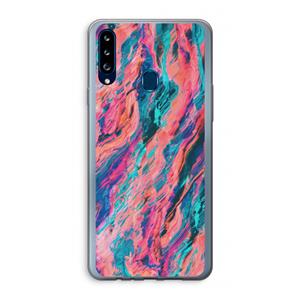 CaseCompany Electric Times: Samsung Galaxy A20s Transparant Hoesje