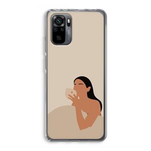 CaseCompany Fresh coffee: Xiaomi Redmi Note 10 Pro Transparant Hoesje