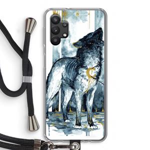 CaseCompany Bleeding Soul: Samsung Galaxy A32 5G Transparant Hoesje met koord