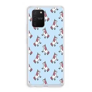 CaseCompany Eenhoorns overal: Samsung Galaxy S10 Lite Transparant Hoesje
