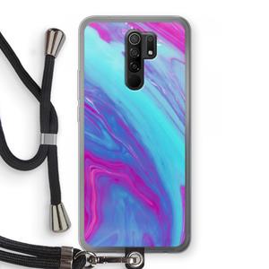 CaseCompany Zweverige regenboog: Xiaomi Redmi 9 Transparant Hoesje met koord