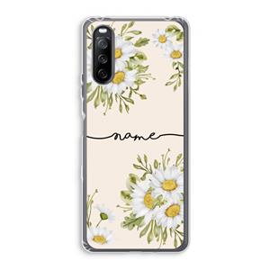 CaseCompany Daisies: Sony Xperia 10 III Transparant Hoesje