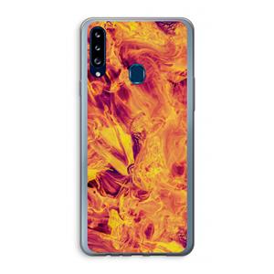 CaseCompany Eternal Fire: Samsung Galaxy A20s Transparant Hoesje