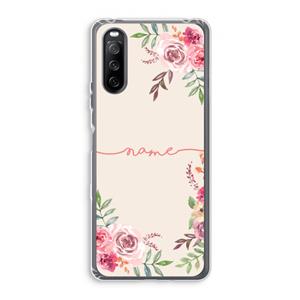 CaseCompany Rozen: Sony Xperia 10 III Transparant Hoesje