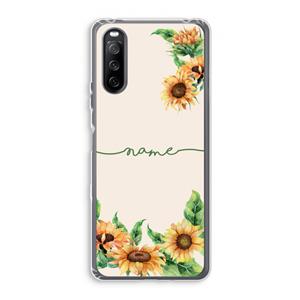 CaseCompany Zonnebloemen: Sony Xperia 10 III Transparant Hoesje