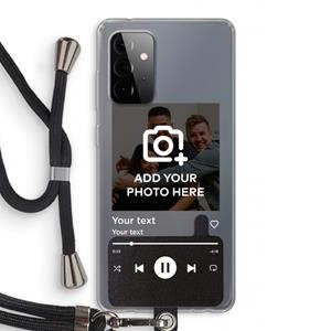 CaseCompany Music Player: Samsung Galaxy A72 5G Transparant Hoesje met koord