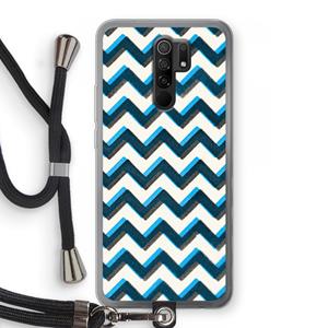 CaseCompany Onderbroken lijn: Xiaomi Redmi 9 Transparant Hoesje met koord