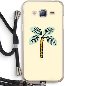 CaseCompany Palmboom: Samsung Galaxy J3 (2016) Transparant Hoesje met koord