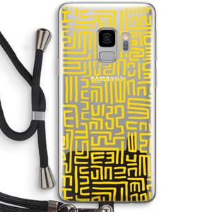 CaseCompany Majorelle Blue Print: Samsung Galaxy S9 Transparant Hoesje met koord