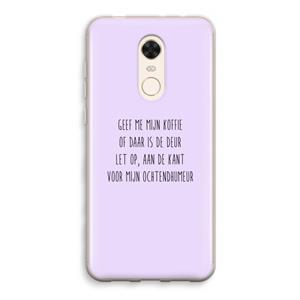 CaseCompany Ochtendhumeur: Xiaomi Redmi 5 Transparant Hoesje