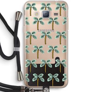 CaseCompany Paradise: Samsung Galaxy J3 (2016) Transparant Hoesje met koord