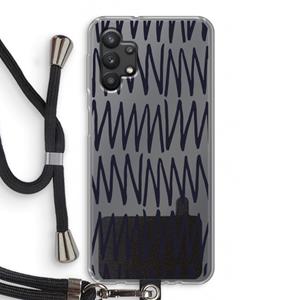 CaseCompany Marrakech Zigzag: Samsung Galaxy A32 5G Transparant Hoesje met koord