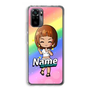 CaseCompany Chibi Maker vrouw: Xiaomi Redmi Note 10 Pro Transparant Hoesje