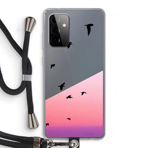 CaseCompany Fly away: Samsung Galaxy A72 5G Transparant Hoesje met koord