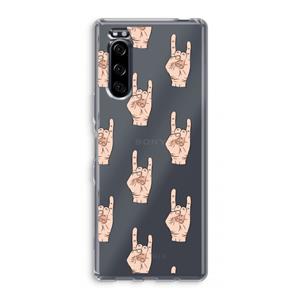 CaseCompany Rock: Sony Xperia 5 Transparant Hoesje