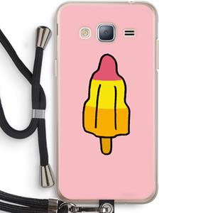 CaseCompany Raketijsje: Samsung Galaxy J3 (2016) Transparant Hoesje met koord