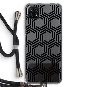 CaseCompany Geometrisch patroon: Samsung Galaxy A22 5G Transparant Hoesje met koord