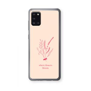 CaseCompany Where flowers bloom: Samsung Galaxy A31 Transparant Hoesje