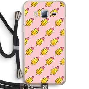 CaseCompany Waterijsjes: Samsung Galaxy J3 (2016) Transparant Hoesje met koord