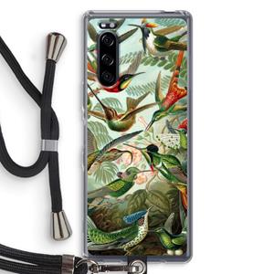 CaseCompany Haeckel Trochilidae: Sony Xperia 5 Transparant Hoesje met koord