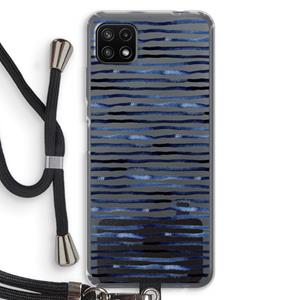 CaseCompany Verrassende lijnen: Samsung Galaxy A22 5G Transparant Hoesje met koord
