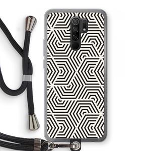 CaseCompany Magic pattern: Xiaomi Redmi 9 Transparant Hoesje met koord