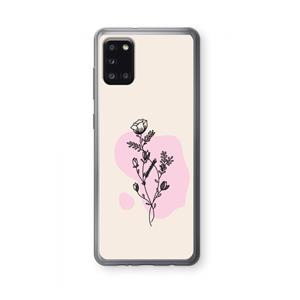 CaseCompany Roses are red: Samsung Galaxy A31 Transparant Hoesje