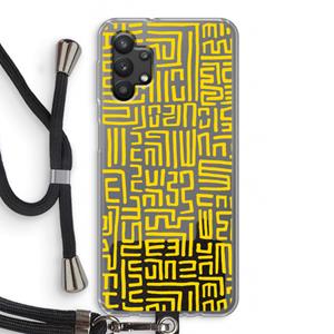 CaseCompany Majorelle Blue Print: Samsung Galaxy A32 5G Transparant Hoesje met koord