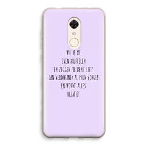 CaseCompany Relatief: Xiaomi Redmi 5 Transparant Hoesje